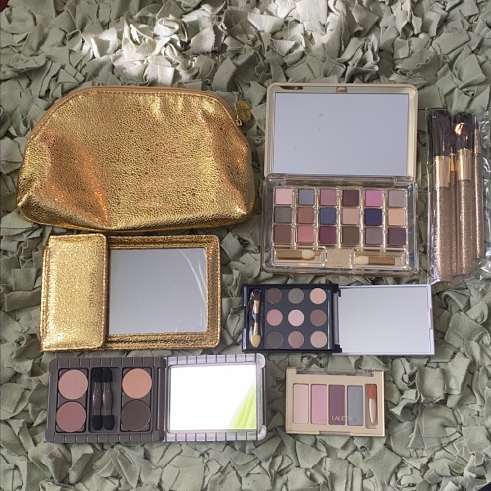 Gold Makeup Bag and Set